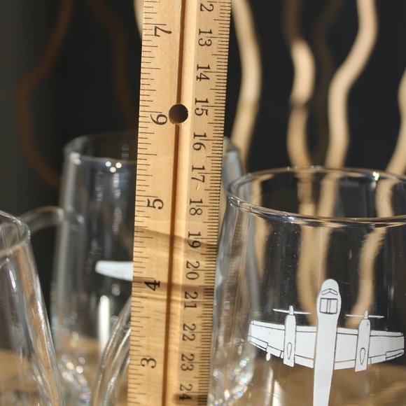 Vintage 1960 Grumman O.A.O E-2A Hawkeye Gulfstream OV-1 Mohawk glasses w/Handles - Picture 10 of 12